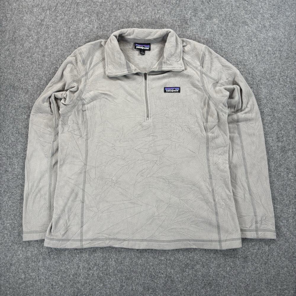 Patagonia Micro D Quarter Zip Fleece Pullover Gray Men’s Large 26278